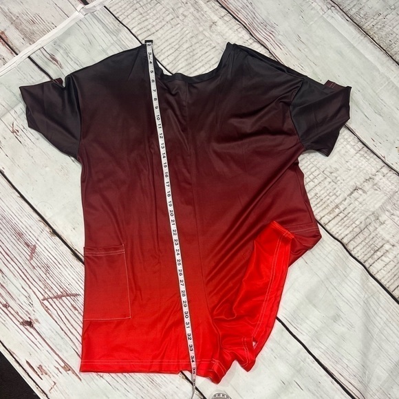HOTSHOT T-Shirt Onesie generic non brand Ombre Red Size XL - Picture 3 of 8